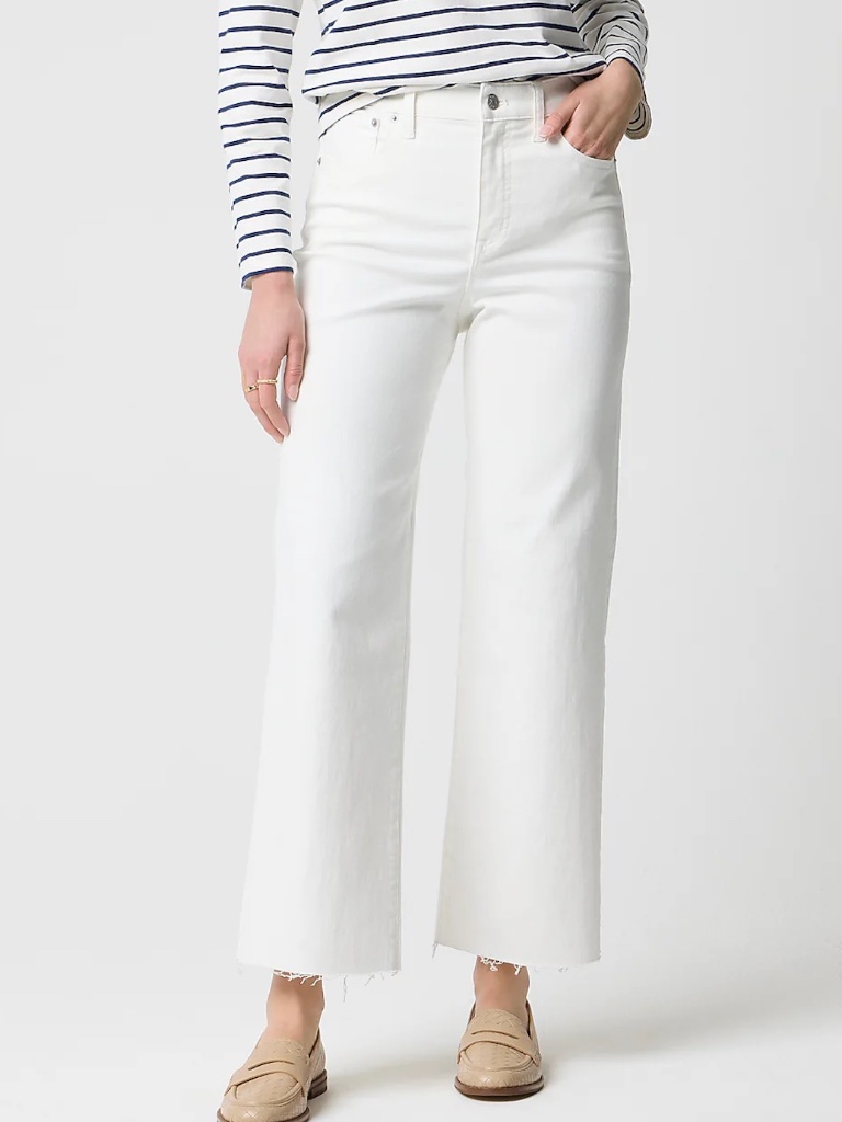 J. Crew Wide-Leg Cropped Jean In All-Day Stretch